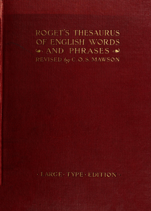 Roget's Thesaurus Roget's Thesaurus