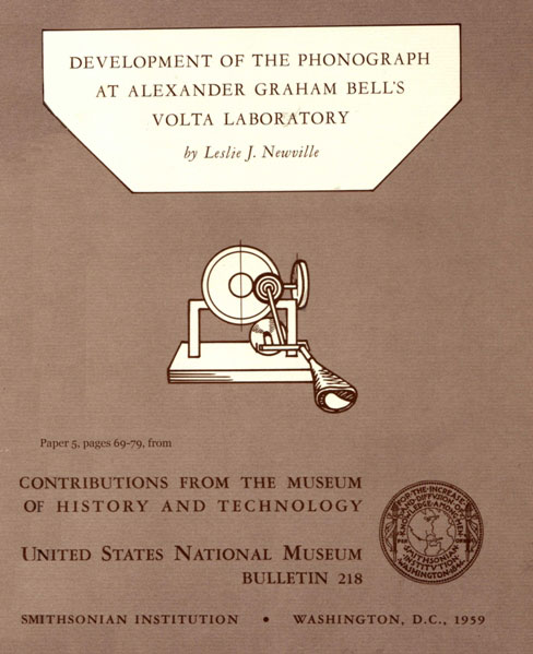 Alexander Graham Bell'ın Volta Laboratuvarında Fonografın Gelişimi&Müze Tarihinden ve Teknolojiden Katkılar, Amerika Ulusal Müzesi Bülteni 218, Makale 5 (sayfa 69-79) Alexander Graham Bell'ın Volta Laboratuvarında Fonografın Gelişimi&Müze Tarihinden ve Teknolojiden Katkılar, Amerika Ulusal Müzesi Bülteni 218, Makale 5 (sayfa 69-79)