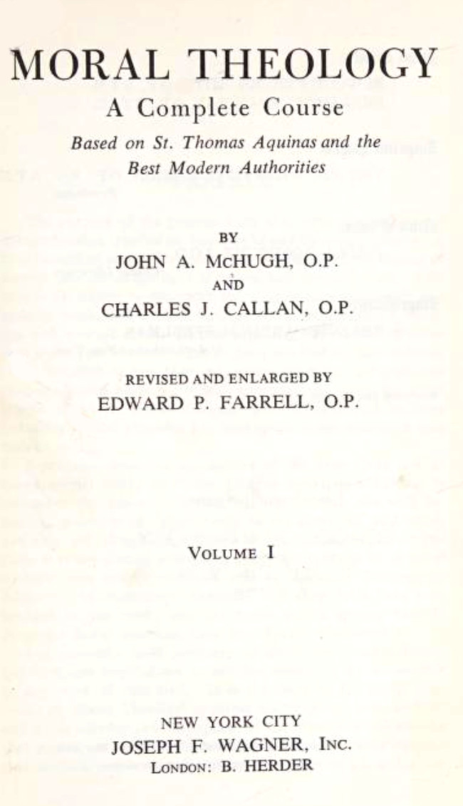 Moral Theology
A Complete Course Based on St. Thomas Aquinas and the Best Modern Authorities