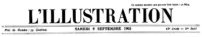 L'Illustration, No. 3263, 9 Septembre 1905 L'Illustration, No. 3263, 9 Septembre 1905