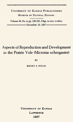 Aspects of Reproduction and Development in the Prairie Vole (Microtus ochrogaster) Aspects of Reproduction and Development in the Prairie Vole (Microtus ochrogaster)