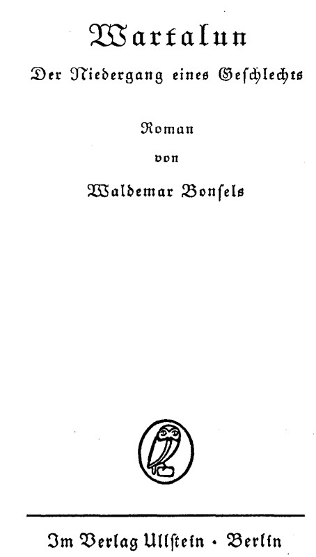 Waldemar Bonsels - Wartalun: Bir Hanedanın Çöküşü