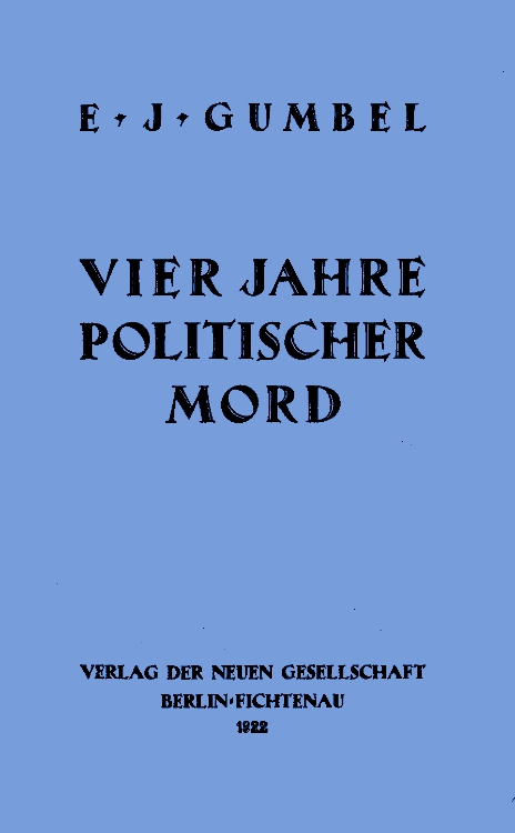 Vier Jahre Politischer Mord Vier Jahre Politischer Mord