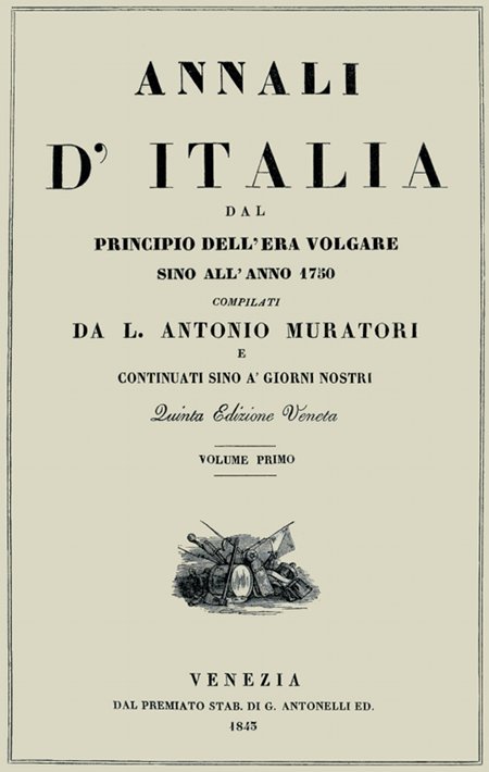 Annali d'Italia, vol. 1 dal principio dell'era volgare sino all'anno 1750 Annali d'Italia, vol. 1 dal principio dell'era volgare sino all'anno 1750