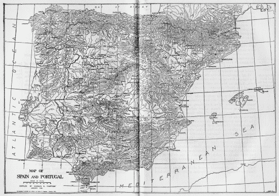 Map of SPAIN and PORTUGAL Map of SPAIN and PORTUGAL