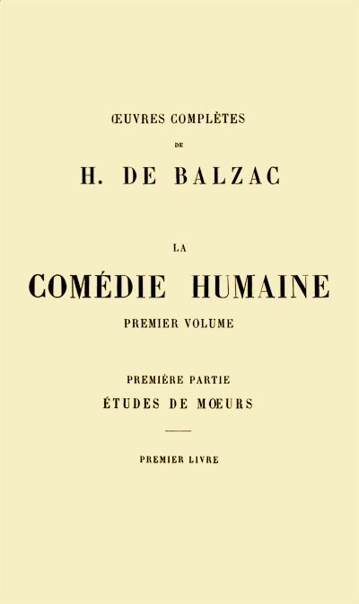 La Comédie humaine - Volume 01