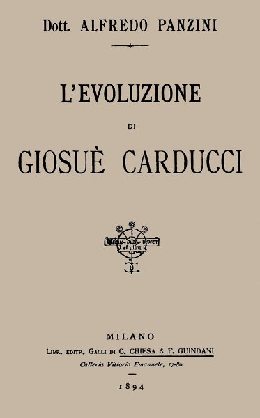 L'evoluzione di Giosuè Carducci L'evoluzione di Giosuè Carducci