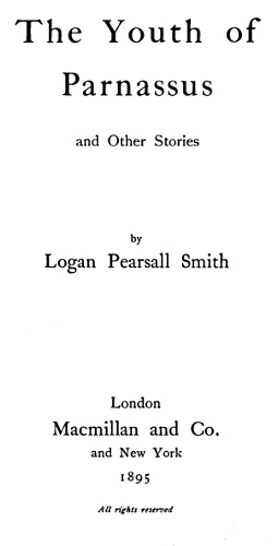The Youth of Parnassus, and Other Stories The Youth of Parnassus, and Other Stories