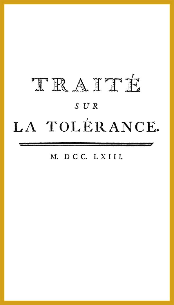 Traité sur la tolérance Traité sur la tolérance