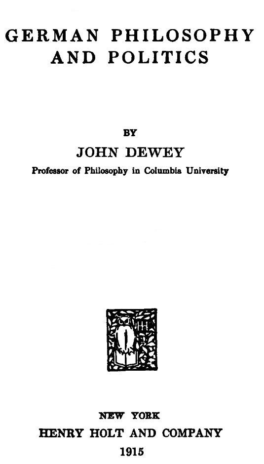 German philosophy and politics German philosophy and politics