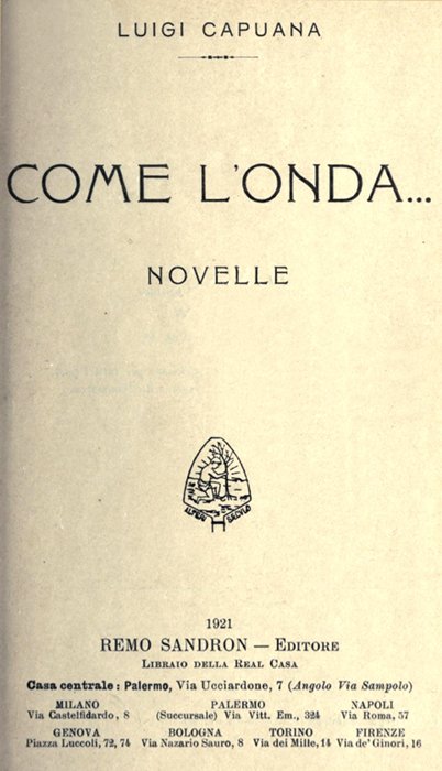 Come l'onda... Novelle