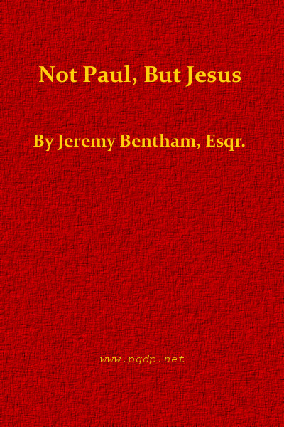 Jeremy Bentham - Paul Değil, İsa
