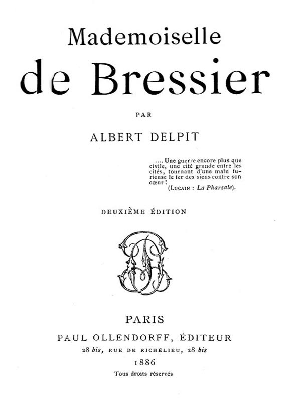 Mademoiselle de Bressier Mademoiselle de Bressier