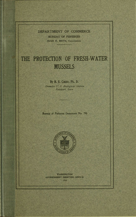 The Protection of Fresh-Water Mussels The Protection of Fresh-Water Mussels