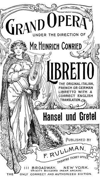 Hänsel ve Gretel: Üç Perdelik Bir Peri Operası