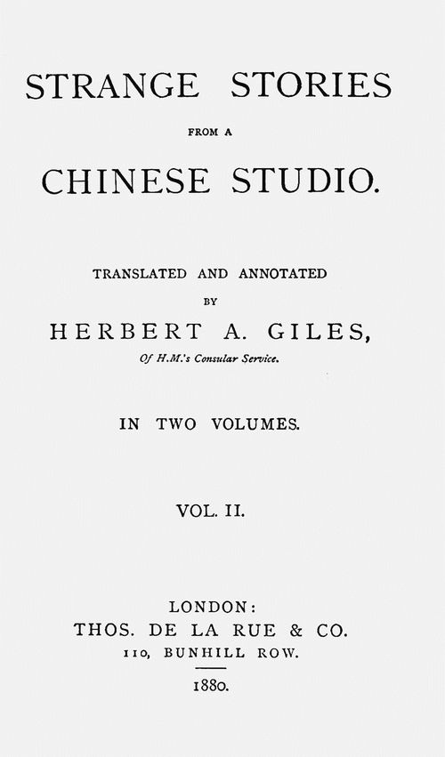 Strange Stories from a Chinese Studio, Vol. 2 (of 2) Strange Stories from a Chinese Studio, Vol. 2 (of 2)