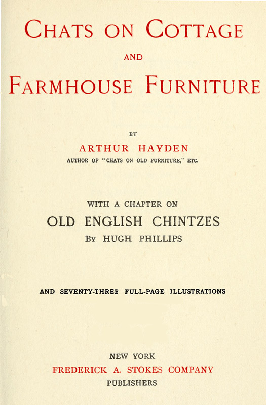 Chats on Cottage and Farmhouse Furniture Chats on Cottage and Farmhouse Furniture