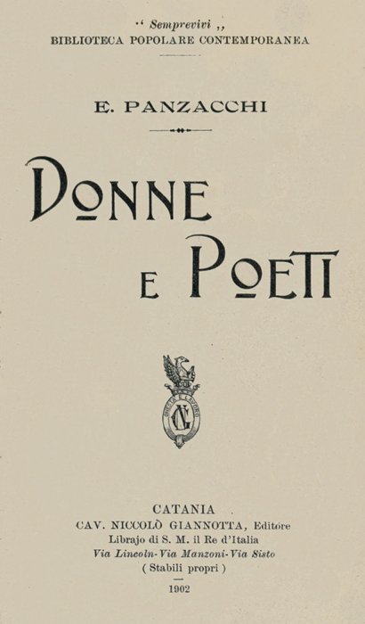 Donne e poeti Donne e poeti