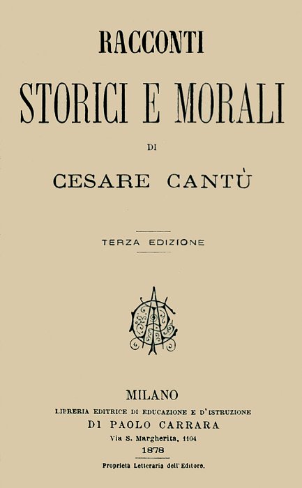Racconti storici e morali Racconti storici e morali