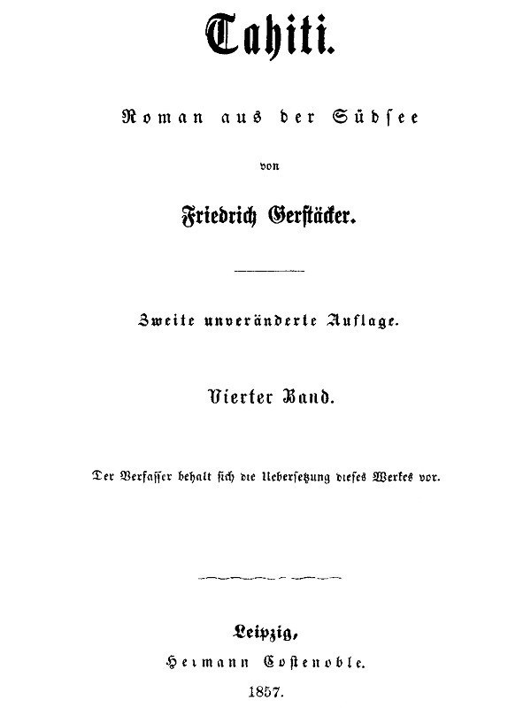 Tahiti: Roman aus der Südsee. Vierter Band Tahiti: Roman aus der Südsee. Vierter Band