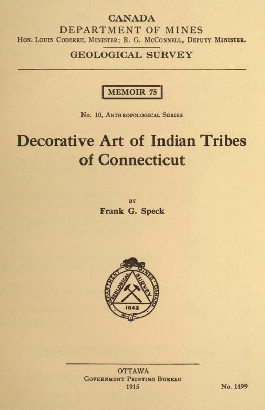 Decorative Art of Indian Tribes of Connecticut
