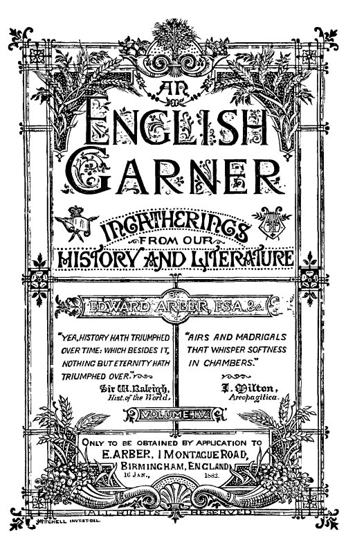 An English Garner: Ingatherings from Our History and Literature (4 of 8) An English Garner: Ingatherings from Our History and Literature (4 of 8)