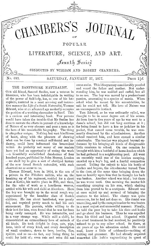 Chambers's Journal of Popular Literature, Science, and Art, No. 683
January 27, 1877