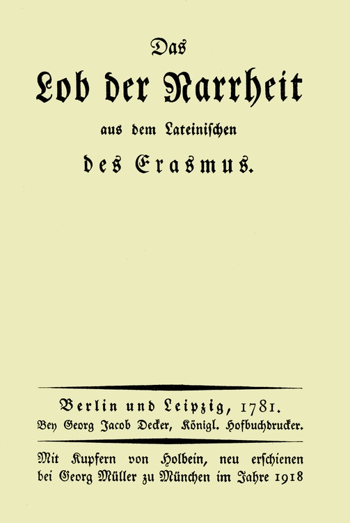Das Lob der Narrheit