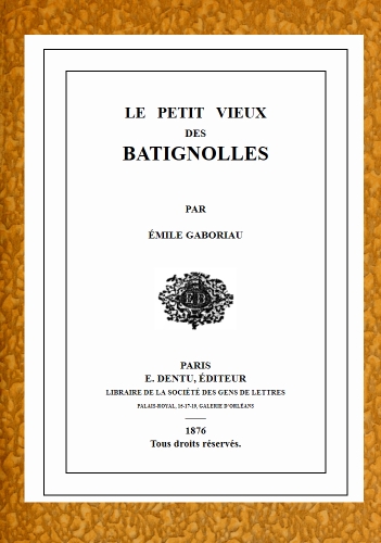 Le petit vieux des Batignolles Le petit vieux des Batignolles