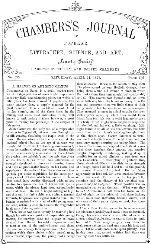 Chambers's Journal of Popular Literature, Science, and Art, No. 695
April 21, 1877.