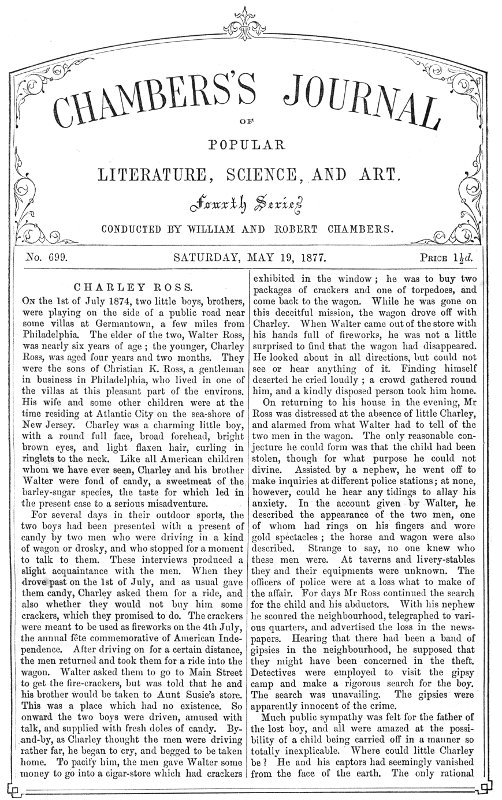 Chambers'ın Popüler Edebiyat, Bilim ve Sanat Dergisi, No. 699 - 19 Mayıs 1877 Chambers'ın Popüler Edebiyat, Bilim ve Sanat Dergisi, No. 699 - 19 Mayıs 1877