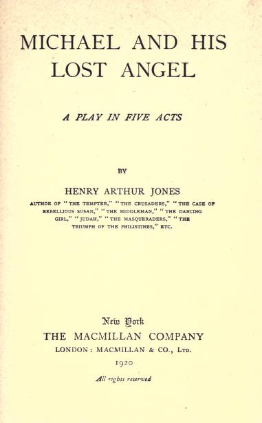 Michael and His Lost Angel: A Play in Five Acts Michael and His Lost Angel: A Play in Five Acts