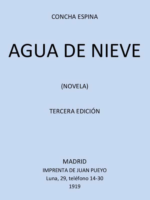 Agua de Nieve (Novela)