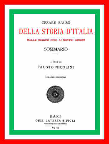 Della storia d'Italia dalle origini fino ai nostri giorni, sommario. v. 2