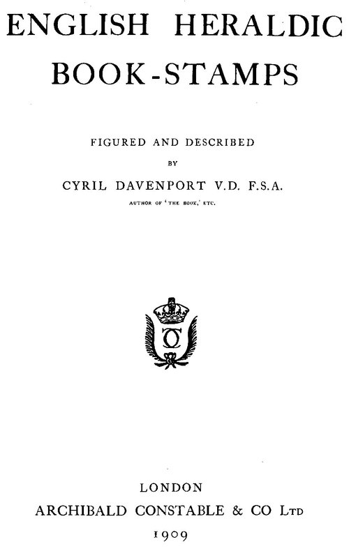 English Heraldic Book-stamps English Heraldic Book-stamps