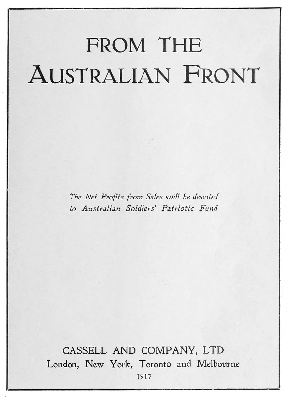 From the Australian Front From the Australian Front