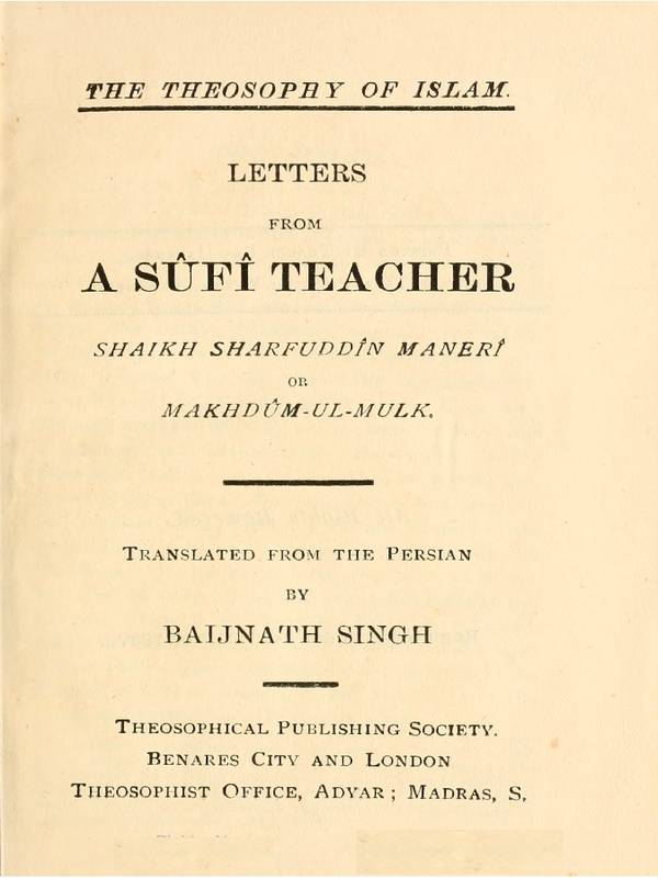 Letters from a Sûfî Teacher