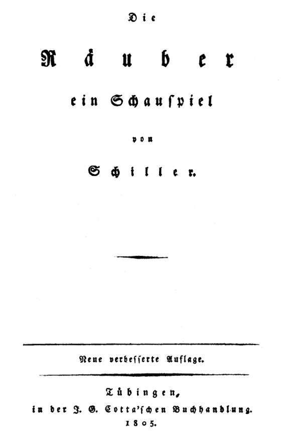 Die Räuber: Ein Schauspiel