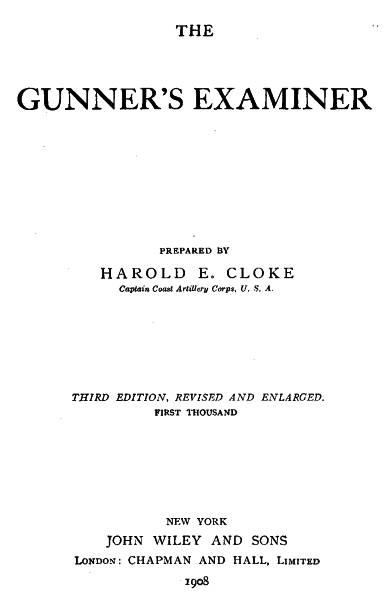 The Gunner's Examiner The Gunner's Examiner