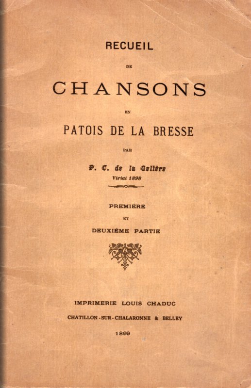 Bress Patois Şarkıları Derlemesi