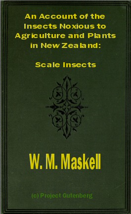 An Account of the Insects Noxious to Agriculture and Plants in New Zealand The Scale Insects (Coccididae) An Account of the Insects Noxious to Agriculture and Plants in New Zealand The Scale Insects (Coccididae)
