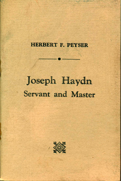 Joseph Haydn: Servant and Master Joseph Haydn: Servant and Master