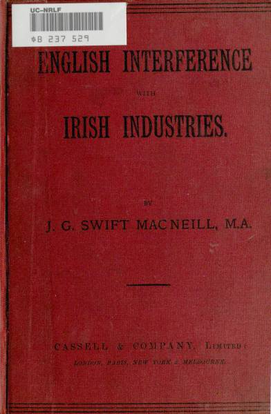 English Interference with Irish Industries English Interference with Irish Industries