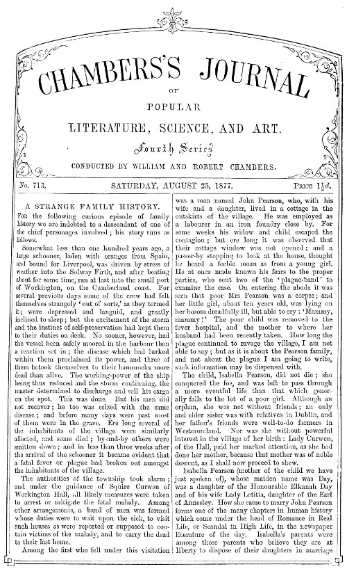 Chambers's Journal of Popular Literature, Science, and Art, No. 713, August 25, 1877