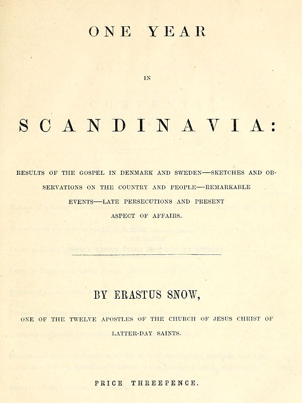 One Year in Scandinavia Results of the gospel in Denmark and Sweden; sketches and observations on the country and people; remarkable events; late persecutions and present aspect of affairs One Year in Scandinavia Results of the gospel in Denmark and Sweden; sketches and observations on the country and people; remarkable events; late persecutions and present aspect of affairs