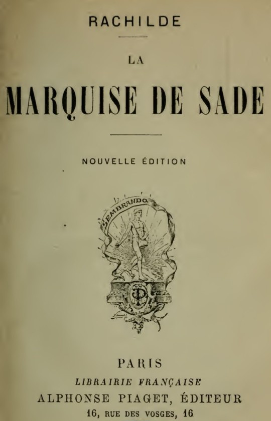 La Marquise de Sade La Marquise de Sade