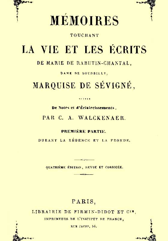Mémoires touchant la vie et les écrits de Marie de Rabutin-Chantal, (1/6) Mémoires touchant la vie et les écrits de Marie de Rabutin-Chantal, (1/6)