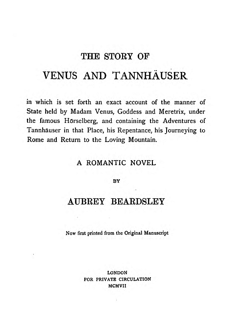 Venus ve Tannhäuser'in Hikayesi: Romantik Bir Roman