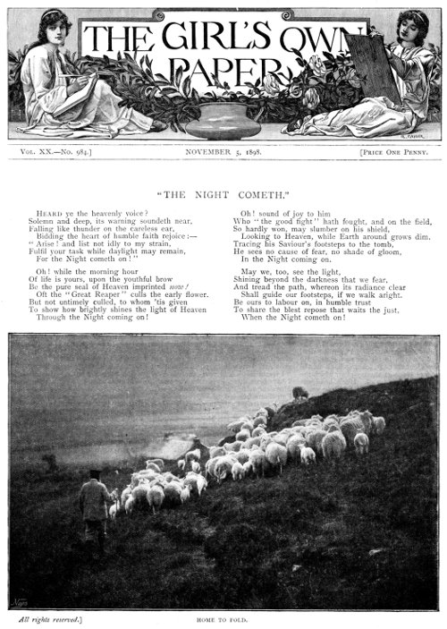 Kızların Kendi Gazetesi, Cilt XX, No. 984, 5 Kasım 1898