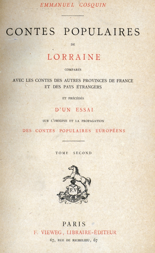 Contes populaires de Lorraine, comparés avec les contes des autres provinces de France et des pays étrangers, volume 2 (of 2) Contes populaires de Lorraine, comparés avec les contes des autres provinces de France et des pays étrangers, volume 2 (of 2)